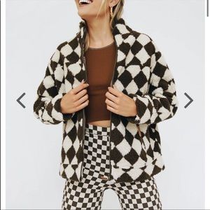 NWT VRG GRL Walk About Check Jacket Size Small